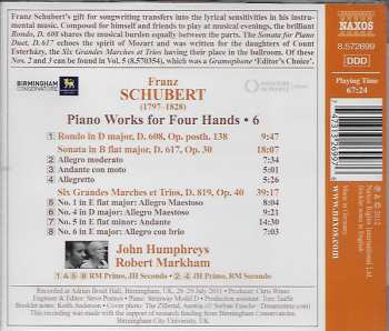 CD Franz Schubert: Piano Works For Four Hands - 6 Rondo in D - Sonata In B Flat - Six Grandes Marches Et Trios