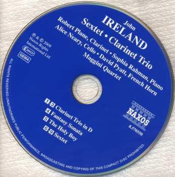 CD Robert Plane: Sextet • Clarinet Trio • Fantasy Sonata • The Holy Boy