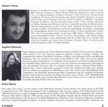 CD Robert Plane: Sextet • Clarinet Trio • Fantasy Sonata • The Holy Boy