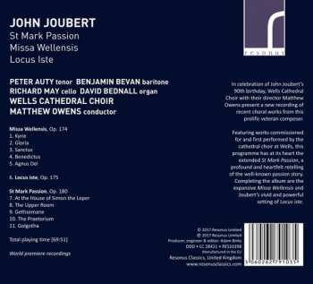 CD John Joubert: St Mark Passion; Missa Wellensis; Locus Iste
