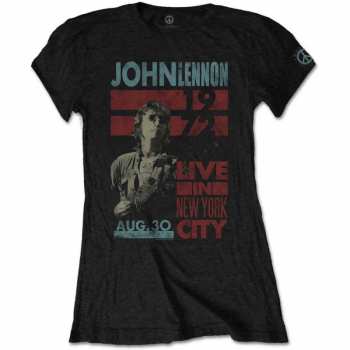 Merch John Lennon: Dámske Tričko Live In Nyc 