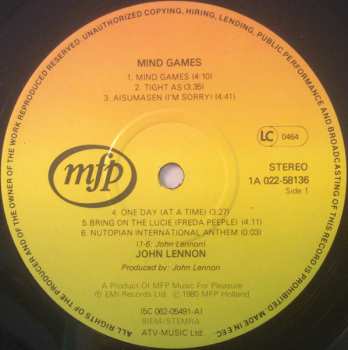 LP John Lennon: Mind Games