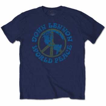 Merch John Lennon: Tričko World Peace  S