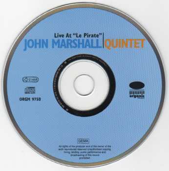 CD John Marshall Quintet: Live At "Le Pirate"