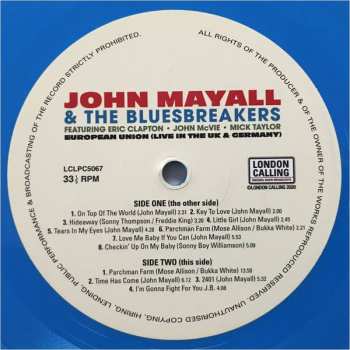 LP John Mayall & The Bluesbreakers: European Union (Live In The UK & Germany) LTD | NUM | CLR