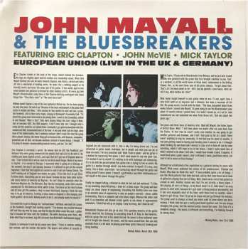 LP John Mayall & The Bluesbreakers: European Union (Live In The UK & Germany) LTD | NUM | CLR