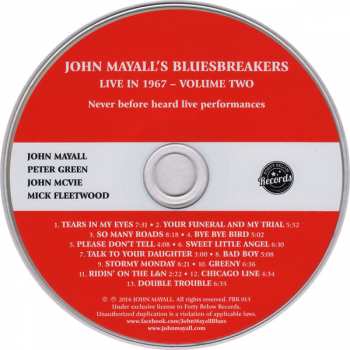 CD John Mayall & The Bluesbreakers: Live in 1967 - Volume Two