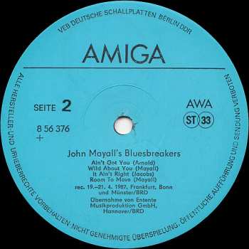 LP John Mayall & The Bluesbreakers: John Mayall's Bluesbreakers
