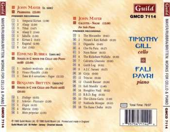 CD Benjamin Britten: Mayer/Rubbra/Britten: Works For Cello & Piano