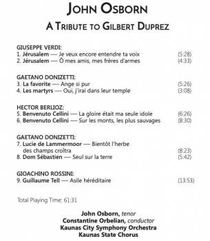 CD Constantine Orbelian: A Tribute To Gilbert Duprez