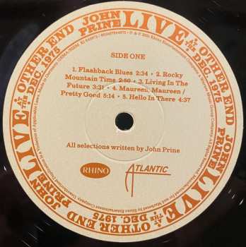 4LP/Box Set John Prine: Live At The Other End Dec. 1975 LTD