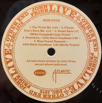 4LP/Box Set John Prine: Live At The Other End Dec. 1975 LTD