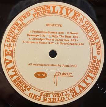 4LP/Box Set John Prine: Live At The Other End Dec. 1975 LTD