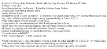 CD John Ramsden Williamson: Lads Of Love And Sorrow