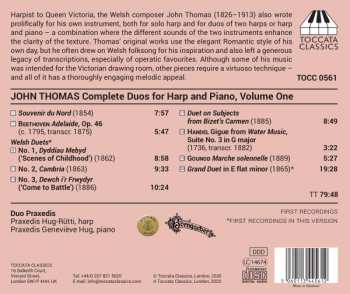 CD John Thomas: Complete Duos For Harp And Piano, Volume One