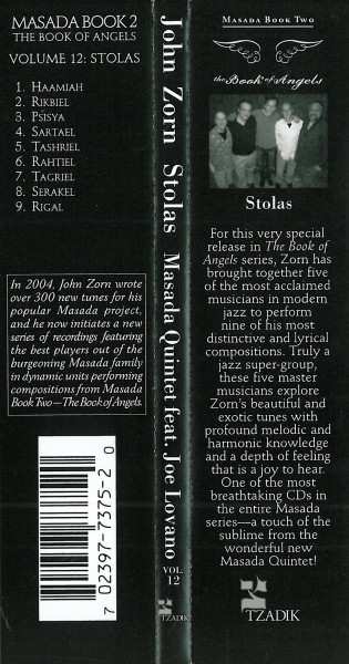 CD Joe Lovano: Stolas (Book Of Angels Volume 12)