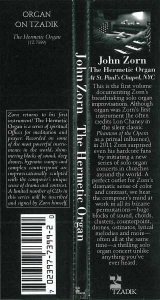 CD John Zorn: The Hermetic Organ