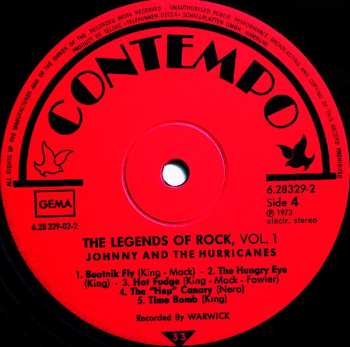 2LP Johnny And The Hurricanes: The Legends of Rock, Vol. 1