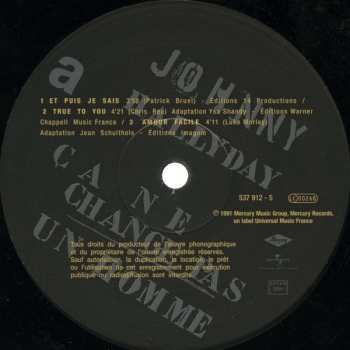 2LP Johnny Hallyday: Ça Ne Change Pas Un Homme