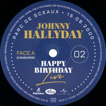 4LP/Box Set Johnny Hallyday: Happy Birthday Live - Parc De Sceaux 15.06.2000 LTD | NUM