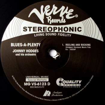 2LP Johnny Hodges: Blues A-Plenty LTD | NUM