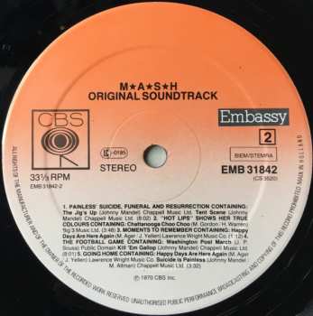LP Johnny Mandel: M*A*S*H (Original Soundtrack Recording)