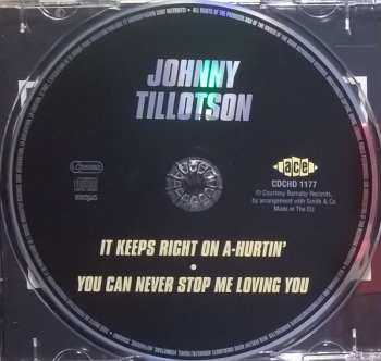 CD Johnny Tillotson: It Keeps Right on A-Hurtin' / You Can Never Stop Me Loving You