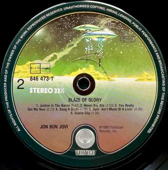 LP Jon Bon Jovi: Blaze Of Glory