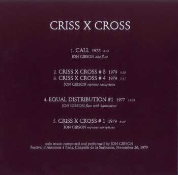 CD Jon Gibson: Criss X Cross