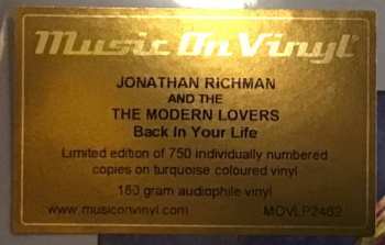 LP Jonathan Richman & The Modern Lovers: Back In Your Life CLR | NUM | LTD