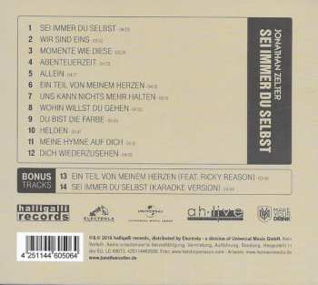 CD Jonathan Zelter: Sei Immer Du Selbst DIGI