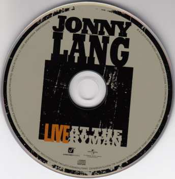CD Jonny Lang: Live At The Ryman
