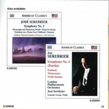 CD Jose Serebrier: Symphony No. 1 • Double Bass Concerto • Violin Concerto