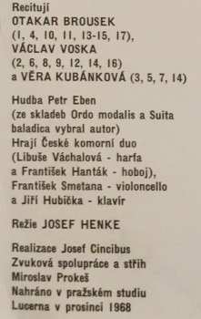 LP Josef Cincibus: Portrét Básníka Jaroslava Seiferta