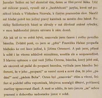 LP Josef Cincibus: Portrét Básníka Jaroslava Seiferta