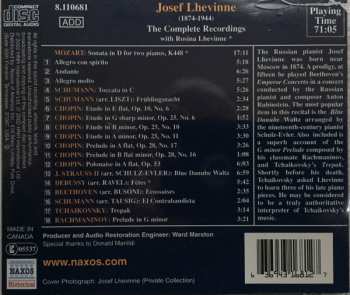 CD Josef Lhevinne: The Complete Recordings (Historical Recordings 1920-1937)