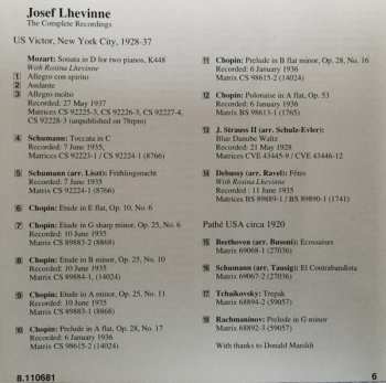 CD Josef Lhevinne: The Complete Recordings (Historical Recordings 1920-1937)