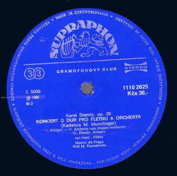 LP Carl Stamitz: Koncerty Pro Flétnu A Orchestr
