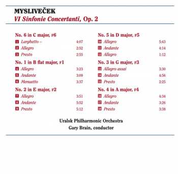 CD Josef Mysliveček: Music For Strings Volume 1 Sinfonie Concertanti