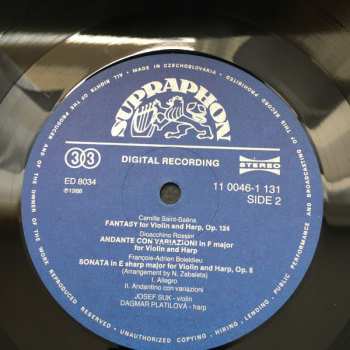 LP Josef Suk: Compositions For Violin And Harp