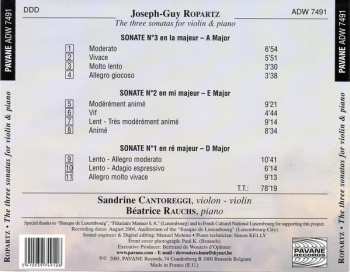 CD Joseph Guy Ropartz: The Three Sonatas For Violin & Piano