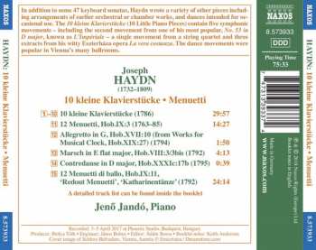 CD Joseph Haydn: 10 Kleine Klavierstücke; 24 Menuetti
