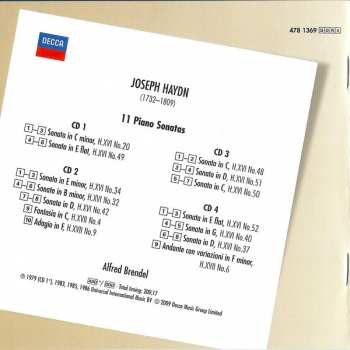 4CD Joseph Haydn: 11 Piano Sonatas / Fantasia · Andante · Adagio