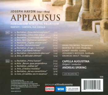 2CD/Box Set Joseph Haydn: Applausus (Jubilaeum Virtutis Palatium), Kantate, Hob XXIVa:6
