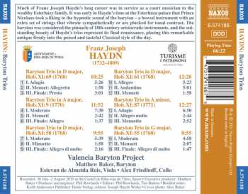 CD Joseph Haydn: Baryton Trios (Treasures From The Esterháza Palace)