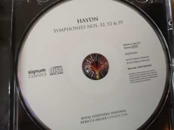 CD Joseph Haydn: Haydn Symphony No.52 in C Minor Symphony No.53 in D Major, L'Imperiale Symphony No.59 in A Major, The Fire Symphony