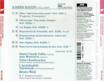 CD Joseph Haydn: Missa "Sunt Bona Mixta Mails" • Offertorium "Non Nobis, Domine" • Salve Regina • Ave Regina • "Kleine Orgelmesse"