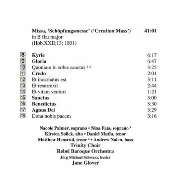 CD Joseph Haydn: Missa Brevis (1805 Revision) • Creation Mass (Schöpfungsmesse)