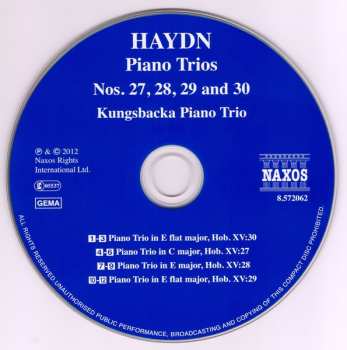 CD Joseph Haydn: Piano Trios Nos. 27, 28, 29 And 30