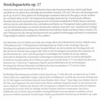 2CD Joseph Haydn: String Quartets Op. 17